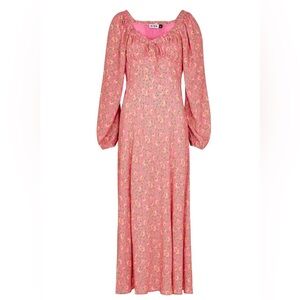 RIXO Floral Pink Maxi Dress M